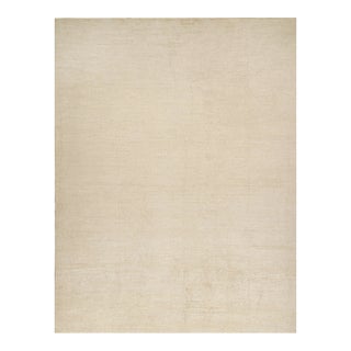 Rug & Kilim’s Solid Beige-Brown Rug in Tone-on-Tone Contemporary Style -13'x17' For Sale