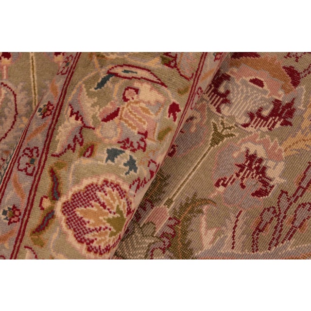 Green 1980s 1980s Art Nouveau William Morris Heritage Wool Area Rug - 6'2" X 9'7" For Sale - Image 8 of 10