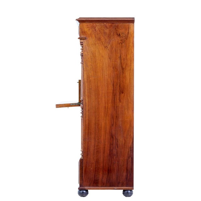 Antique Burr Walnut Chest of Drawers, 1890 For Sale - Image 4 of 14