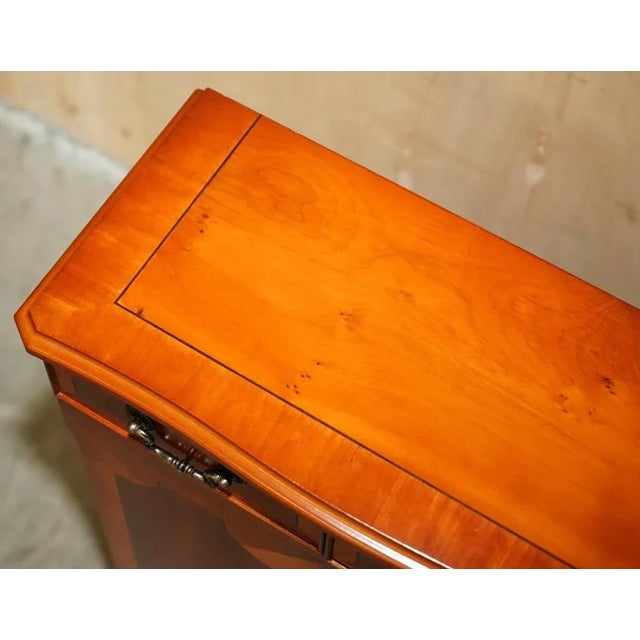 Brown Vintage Burr Yew Wood CD or DVD Cabinet For Sale - Image 8 of 14