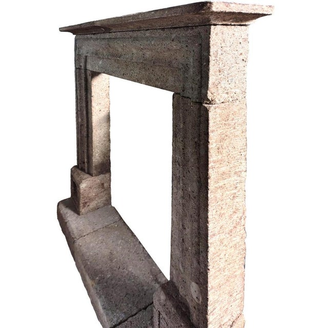 Baroque Salvatore-Rosa Peperino Fireplace, Early 20th Century For Sale - Image 3 of 7