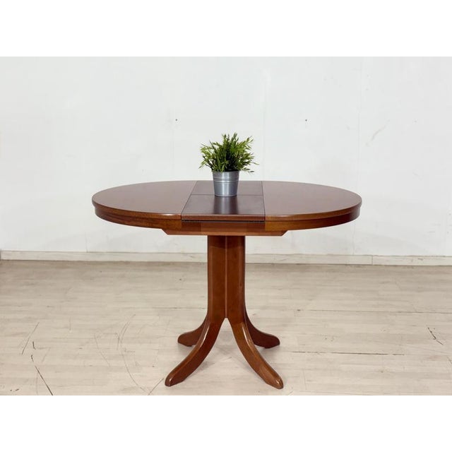 Mid-Century Round & Extendable Kitchen or Dining Table For Sale - Image 9 of 9