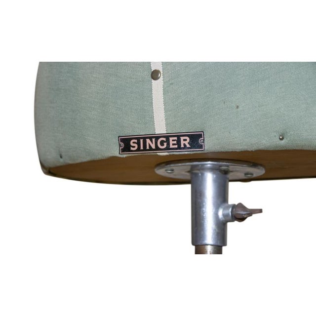Vintage Tailor's Mannequin with Metal Tripod in Green by Singer, Italy, 1960s For Sale - Image 4 of 6