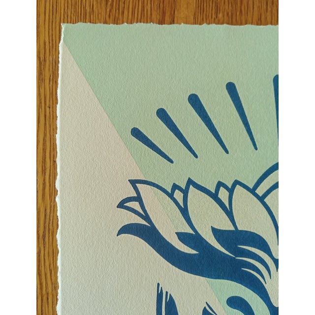 Shepard Fairey, Lotus Hands Letterpress, 2023, Letterpress For Sale - Image 6 of 7