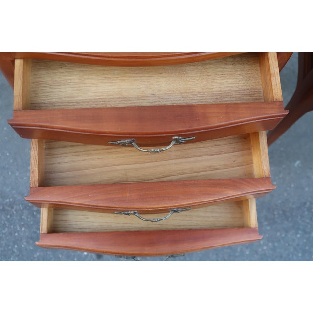 1960s Pair of French Louis XV Style Side Tables Nightstands For Sale - Image 9 of 13