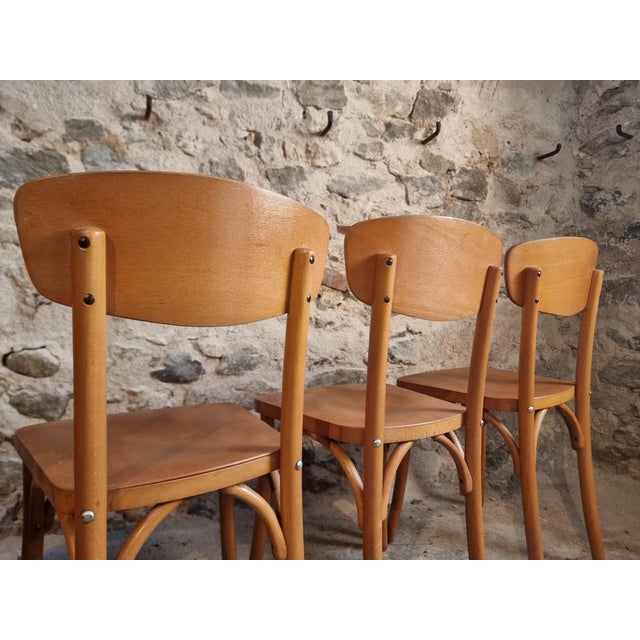 Vintage French Bentwood Bistro Chairs from Luterma, 1950s-1970s, Set of 6 For Sale - Image 14 of 18