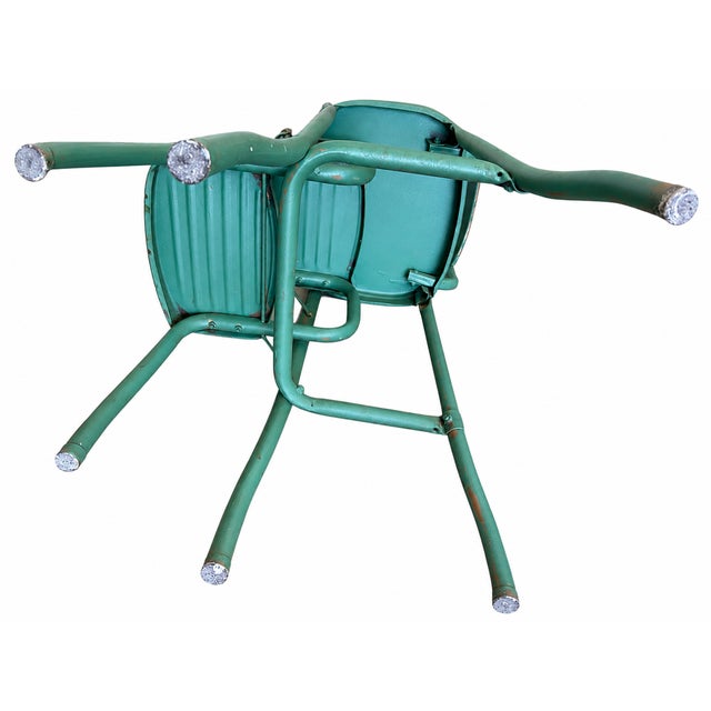 Mid-Century Modern Vintage Stylaire Green Folding Chair – Mid-Century Modern For Sale - Image 3 of 6