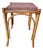 Vintage Italian Bamboo Rattan Side Table or Plant Stand With Stamped Impruneta Terracotta Tile Top For Sale