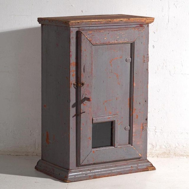Painted Cupboard in Pine, Central Europe, 1900 For Sale - Image 3 of 4