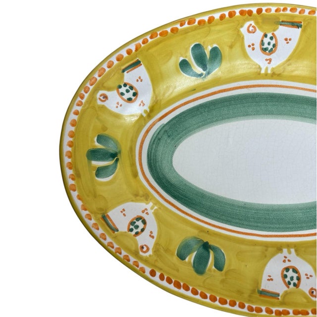 Farmhouse Late 20th Century Italian Vietri Solimene Campagna Chicken Platter For Sale - Image 3 of 5