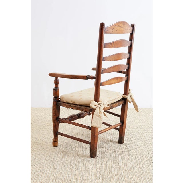 19th Century English Ladder Back Chair For Sale - Image 9 of 13
