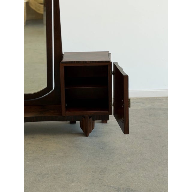 1940s Art Deco Ash Burl Veneer Vanity For Sale In Los Angeles - Image 6 of 16