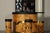 Italian Burl Wood Cocktail Bar with Illuminated Back and Stools, 1970s, Set of 3 For Sale - Image 6 of 18