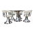 Vintage Russell Woodard Style Chrome Swivel Dining Set With Smoked Glass Top For Sale