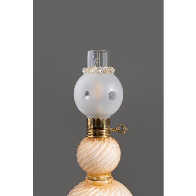 Art Deco Murano Glass Table Lamp, 1950s For Sale - Image 6 of 11