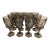 Vintage Fostoria Smoke Glass Goblets, Octagonal Paneled Design - Set of 12 For Sale