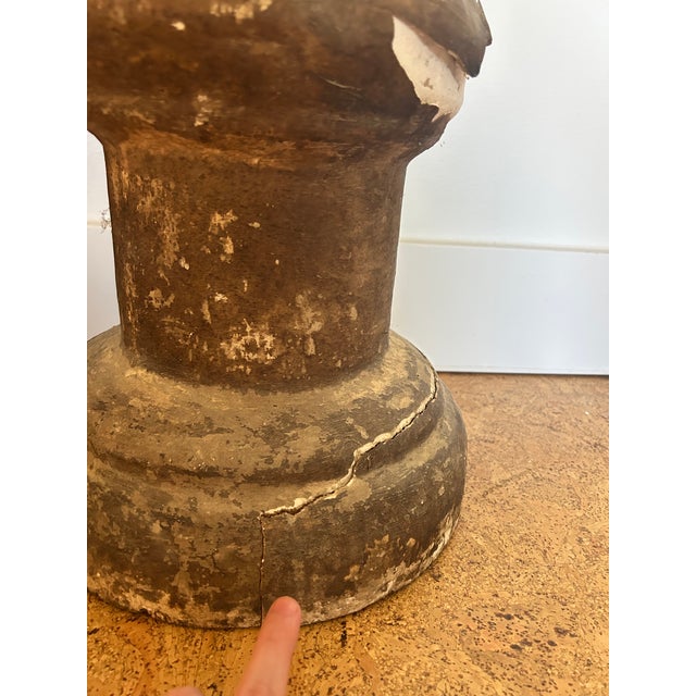 Vintage Pair of Carved Garden Acorns on Pedestal For Sale - Image 10 of 14