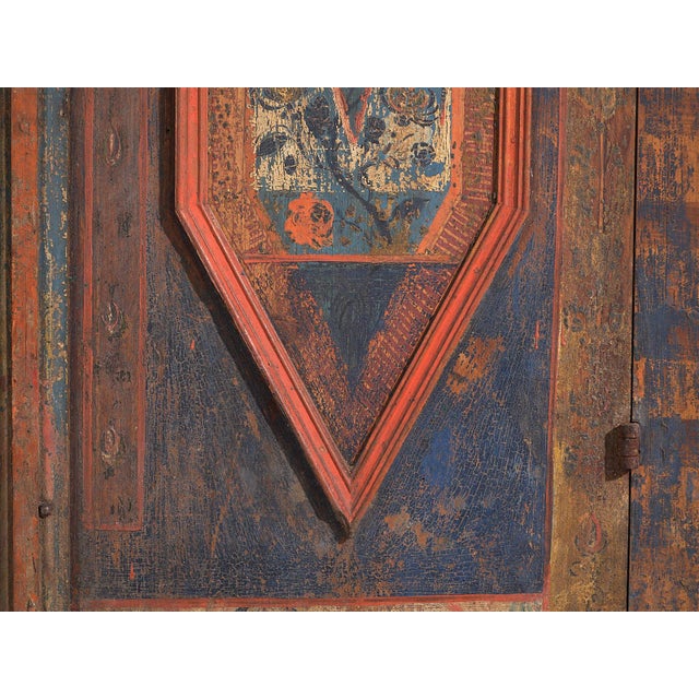 Antique Polychrome Wood Wardrobe For Sale - Image 18 of 18