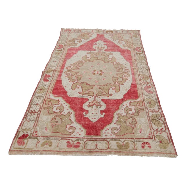 Vintage handknotted washed out rug from Konya region of Turkey. Approximately 50-60 years old. In very good condition.