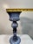 Vintage Blue Glass Pedestal Candle Holder | MCM Art Glass Compote Decor For Sale - Image 13 of 13