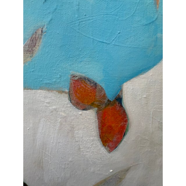 Burnt Orange "Flower Power" an Abstract Painting by LWren Walraven For Sale - Image 8 of 11