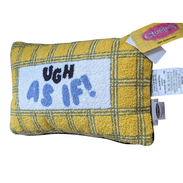 Clueless "Ugh as If" Cher Decorative Hook Pillow For Sale - Image 4 of 9