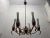 Silver Vintage Red Brass Opaline Glass Chandelier, 1950s For Sale - Image 8 of 11
