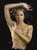 Transcendent by Alexandra Manukyan | Oil on Belgian Linen Portrait of a woman with gold accents For Sale