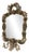 German Mirror with Candlesticks in Polychrome Porcelain For Sale