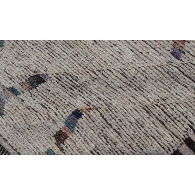 Modern Casual Tribal Rug by Keivan Woven Arts, Hand-Knotted Wool 9'0 X 12'0 For Sale - Image 11 of 12