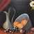 Still life with flowers, fruits and utensils. Descriptive title: still life with vase of flowers, fruits and utensils....