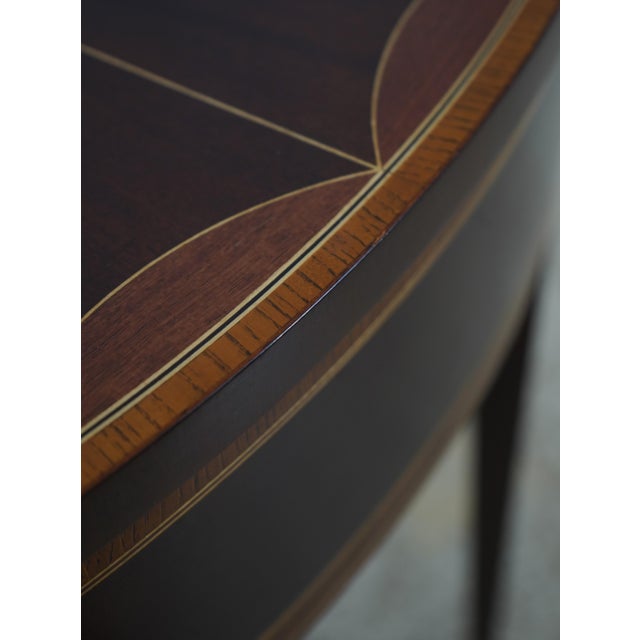 Brown Stickley Colonial Williamsburg Inlaid Mahogany Console Table For Sale - Image 8 of 12