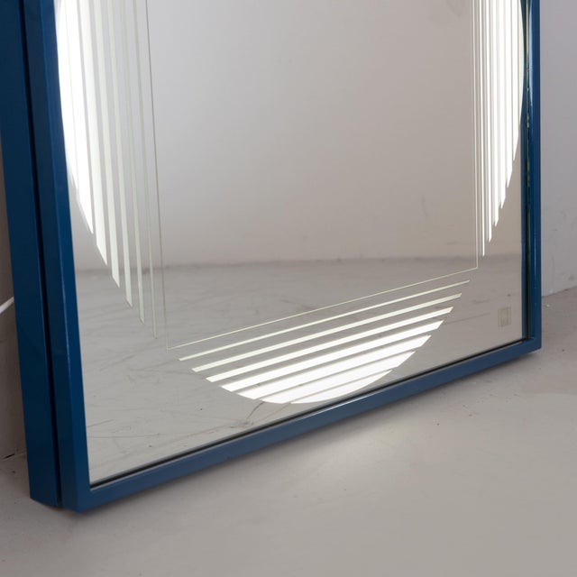 Black Brama Mirror by Gianni Celada for Fontana Arte, 1970s For Sale - Image 9 of 15