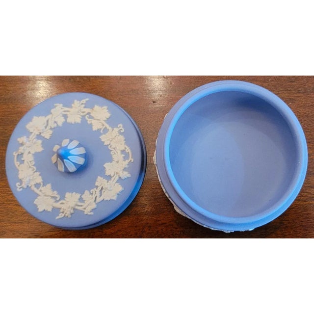 Wedgwood Jasperware Pale Blue Small Circular Lidded Vanity Box For Sale - Image 12 of 12