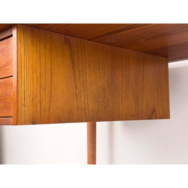 Vintage Teak Desk with Drawers, 1960s For Sale - Image 6 of 18