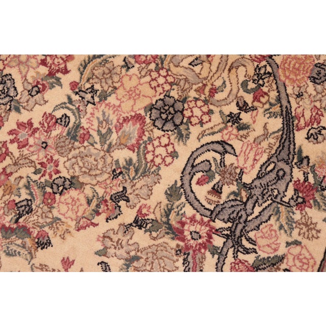 Shabby Chic Shabby Chic Pak-Persian Beige/Pink Wool Rug - 6'1'' X 9'6'' For Sale - Image 3 of 9