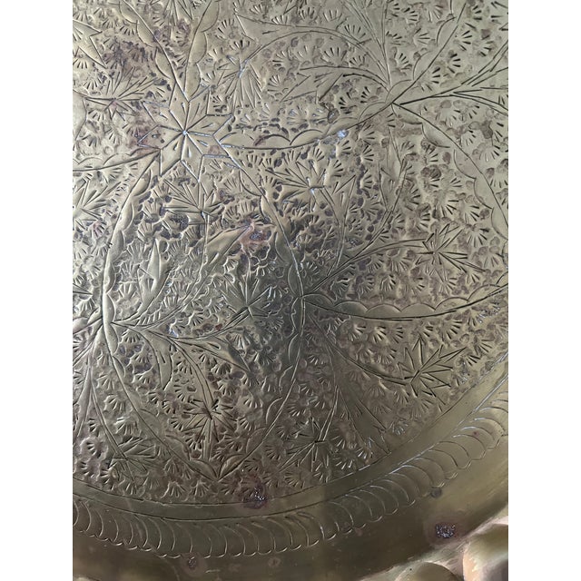 Large 1900’s Brass Plate Wall Hanging/ Tray For Sale - Image 11 of 12