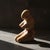 Contemporary Vintage African Jasper Stone Sculpture-Kneeling Figure-Carved-Abstract-Modern For Sale - Image 3 of 11