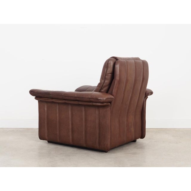 Brown Swiss Brown Leather Armchair from de Sede, 1970s For Sale - Image 8 of 18