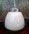 White Art Deco Opaline Pendant Light, 1930s For Sale - Image 8 of 11