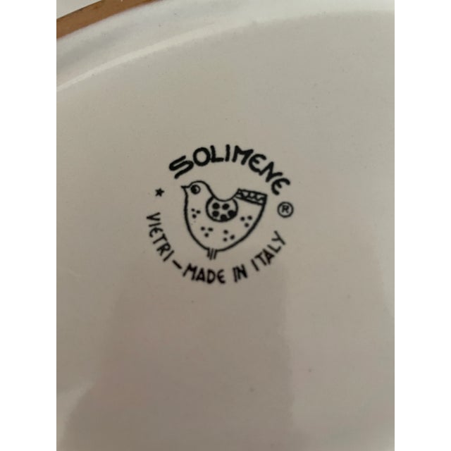 1960s Vintage "Solimene Vietri" Ceramic Fish Serving Platter Marked For Sale - Image 5 of 7