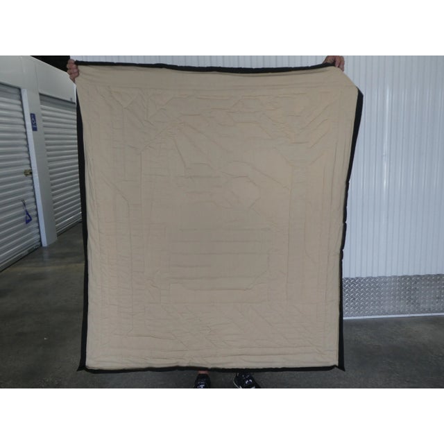 Rustic Modernist Amish Child's Quilt of Couple in a Buggy For Sale - Image 3 of 8