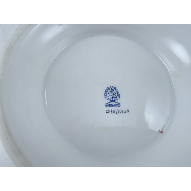 1980s 1980s Herend Fortuna (Vboh) Rust Serving Plate With Pedestal-Hungary For Sale - Image 5 of 5