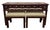 Vintage Henkel Harris Virginia Galleries Collection Chippendale Style Mahogany Console Table & Pair of Upholstered Stools For Sale - Image 12 of 12