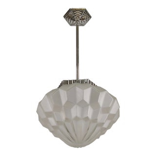 French Art Deco Pendant Light by Degue - 1925 France For Sale