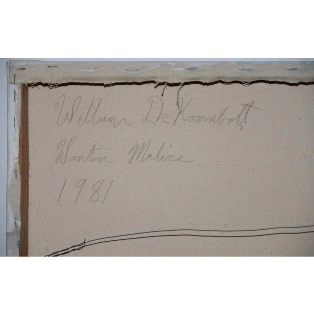 Gray William DeKoornbolt "Wonton Malice" Original Mixed Media Abstract Painting C.1981 For Sale - Image 8 of 11