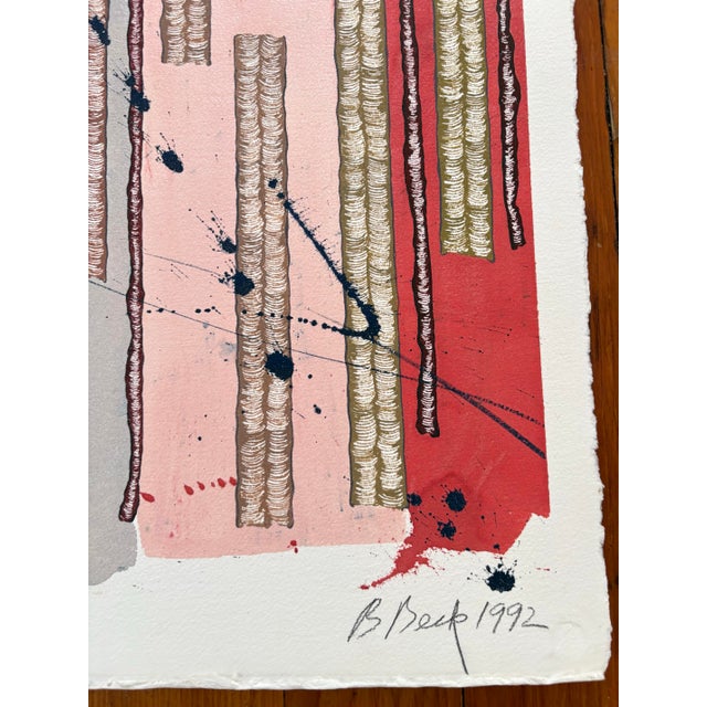 1990s Barbara Beck 1992 Watercolor Painting on Paper For Sale - Image 5 of 5