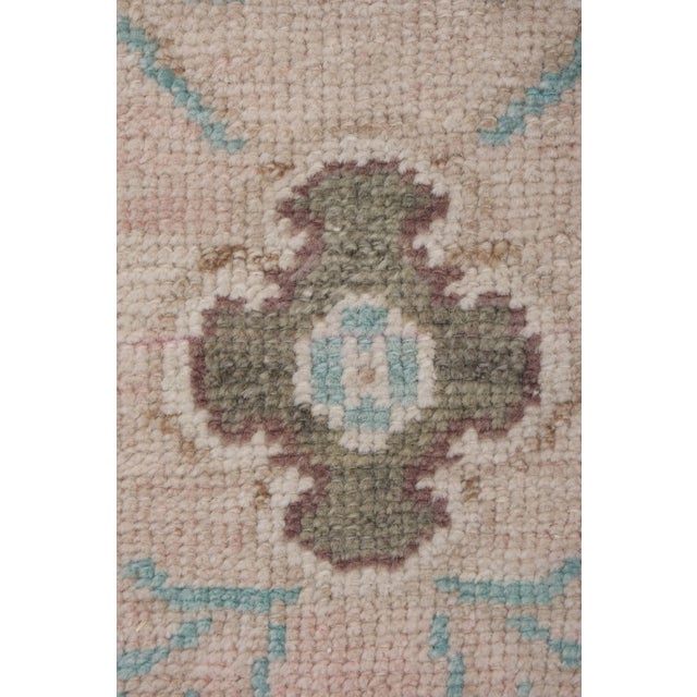 Vintage Tan Oushak Carpet 4'9" X 9'4" For Sale - Image 9 of 13