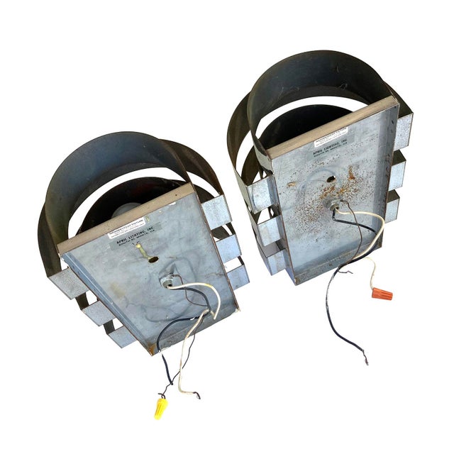 Vintage Mid-Century Modern Chrome Sconces - Pair For Sale - Image 9 of 11