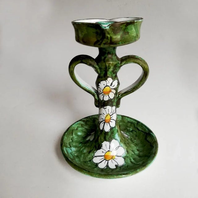 Mid-Century Italian Ceramic Candleholder For Sale - Image 4 of 5